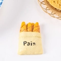 Realistic French baguette magnets in a beige linen pouch for kitchen decoration - Fries in Bag (No Magnet)