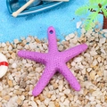 Mediterranean purple starfish pendant with realistic texture for summer DIY beach decor - Starfish With Rope / Purple