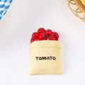 Realistic 3D tomato sack fridge magnet with red tomatoes and linen texture design - Tomato in Bag (No Magnet)