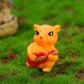 Cute resin hamster figurine with a red guitar for succulent landscape decoration - Hamster with Guitar