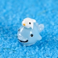 Miniatur Blauwal Figur mit weißer Robbe für DIY Mikro-Landschaftsbau Dekoration - Blauer Wal mit Babywal (Stil F)