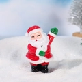 Figura miniatura de Papá Noel de resina para decoración de micro paisajes - Adorno de Papá Noel saludando (Nº 9)