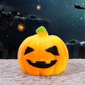 Miniature resin Jack-o'-lantern figurine with classic orange finish for Halloween decor - Halloween Pumpkin Style 2