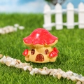 Miniatuur hars rode paddenstoel huis voor feeëntuin en landschap decoratie - Groot