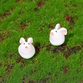 Deux figurines de lapins miniatures en résine pour micro-paysage et décoration de jardin - Petit Lapin