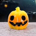 Miniature Halloween pumpkin lantern decoration with orange gradient and resin finish - Halloween Pumpkin Style 3