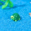 Miniature resin sea turtle figurine in dark green color for moss micro landscapes - Green