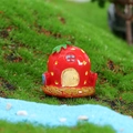 Miniature resin strawberry house figurine for fairy garden DIY micro landscape decoration - No.8 Red Strawberry House