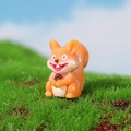 Cute cartoon squirrel miniature figurine holding a nut for micro landscape garden decor - Squirrel