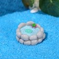 Miniature resin stone pond figurine with lotus leaf for succulent garden decor - Lotus Flower Pond Style (Style 3)
