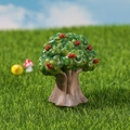 Miniatura di albero in resina con foglie verdi e frutti rossi per giardini fatati - Stile Albero di Bacche Rosse (2#)