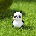 Miniature panda resin figurine with pink cheeks for succulent micro landscape decor - No. 3 (Sitting Upright)