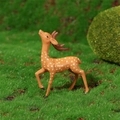Miniature light brown spotted sika deer figurine for succulent moss micro landscape - Looking Up Buck Style (No. 1)