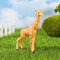 Miniature giraffe figurine with realistic orange spotted patterns for micro landscapes - Head-Up Standing Posture (No. 1)