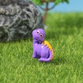 Miniature purple resin dinosaur figurine for micro landscape and succulent garden decor - Purple Brontosaurus (No. 1)