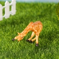 Miniature resin giraffe figurine in a drinking pose for succulent garden landscapes - Drinking Water Pose (No. 2)