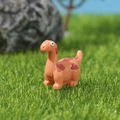 Miniature orange resin dinosaur figurine with red spots for micro landscape decor - Orange Spotted Dinosaur (No. 3)