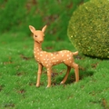 Miniature spotted fawn figurine for terrarium moss landscape and succulent decor - Strolling Adult Deer Style (No. 4)