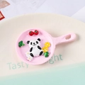 3D pink pan fridge magnet with cute panda and vegetable garnish for home decor - Pink Panda Frying Pan (No Magnet)