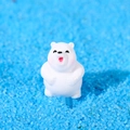 Mini statuetta di orso polare in resina con faccia sorridente per micro paesaggi - Orso Polare in Piedi con Bocca Aperta (No.4)