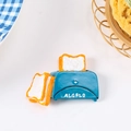 Miniature blue resin bread machine toy with realistic toast for DIY crafts and decor - Toaster (No Magnet)