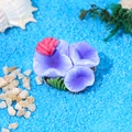 Vibrante lila künstliche Korallenanemone mit roten Spitzen für Aquarien-Dekoration - Lila Anemone (Nr. 1)