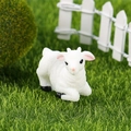 Miniature white resin sheep figurine with wool textures for micro landscape and succulent decor - Large Sheep
