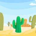 Miniatura di cactus verde per decorazione di micro paesaggi desertici e giardini - Cactus a Tre Punte (Stile C)