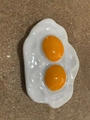 Realistic double egg yolk resin miniature flatback for DIY phone cases and crafts - Double Yolk Egg (No Magnet)