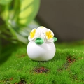 Miniature white flower dollhouse plant accessory on moss for fairy garden decor - White Flower Cluster (Style B)