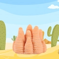 Pink resin desert cactus miniature landscape ornament for succulent garden decoration - Coral-shaped Peaks (Style E)