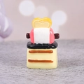Miniature pink toaster resin dollhouse furniture for tiny landscape decoration - Bread Maker Style (Model F)