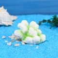Artificial white and green coral ornament for aquarium fish tank landscaping decoration - White Coral with Green Core (No. 10)
