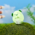 Cute light green dragon resin figurine for micro landscape with glossy finish - Shy Face Holding Style (Model C) / Light Green (Style C)