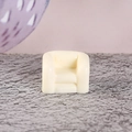 Poltrona in miniatura per casa delle bambole in resina bianco crema per decoro - Poltrona Crema (Stile A)