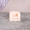 Poltrona in miniatura rosa pastello per casa delle bambole, ideale per micro paesaggi - Divano Singolo Rosa (Stile B)