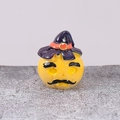 Funny Halloween pumpkin wizard figurine with purple hat and black mustache decoration - No.6 Hat Pumpkin