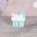 Lavandino in miniatura per casa delle bambole con mobiletto blu e vasca bianca - Lavandino del Bagno (Stile D)