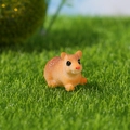 Miniatur Hamster Harzfigur für Mikro-Landschaftsgarten DIY Dekoration Zubehör - Kriechender Hamster (Stil D)