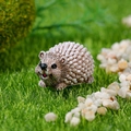 Miniature resin hedgehog figurine for moss DIY gardening and micro landscape decor - Prone Hedgehog