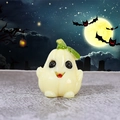 Μινιατούρα διακόσμησης Halloween από ρητίνη με φάντασμα και κολοκύθα για τοπία - Κρεμ Λευκό Φάντασμα Κολοκύθα