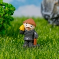 Miniature dollhouse farmer figurine in resin for micro landscape fairy garden decoration - Farmer