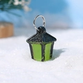 Mini réverbère lumineux en vert et noir pour décoration de micro paysages - Pendentif Lampadaire Rétro / Vert