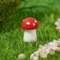 Miniature red spotted mushroom figurine for moss micro landscape DIY garden decor - Red Mushroom with White Dots