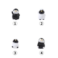 Set of four cute miniature penguin resin figurines for moss landscape and snow decor - All Four Different Penguin Styles