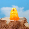 Miniature orange squirrel figurine for DIY fairy garden and succulent decor - Fox / Yellow