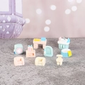 9-teiliges Puppenhaus Miniatur Möbel Set in Pastellfarben mit Waschmaschine und Badewanne - Miniaturmöbel 9-Teiliges Set