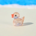 Miniatura di anatra luminosa in resina con glitter dorati per decorazioni fai-da-te - Glitter Oro Trasparente (Stile B)