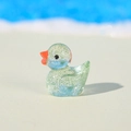 Miniatura di anatra in resina verde con glitter per decorazioni di micro paesaggi fai-da-te - Glitter Verde Scuro Trasparente (Stile C)