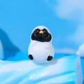 Cute resin penguin figurine with black and white finish for moss micro landscape - Black And White Style C